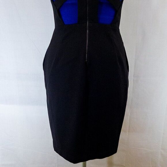 ABS Allen Schwartz Vegan Leather Dress w/ Back Cut - Picture 10 of 12